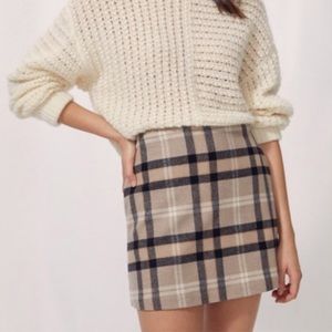 Aritzia Wilfred Wool Mini Skirt in Constant Camel